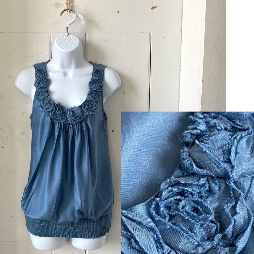 Rue 21 Applied Roses Cinched Balloon Tank Top